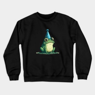 Party Hat Frog Crewneck Sweatshirt